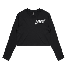 Load image into Gallery viewer, Staple Long Sleeve Cropped Tee - Black
