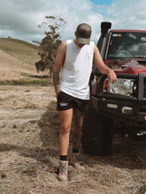 Load image into Gallery viewer, Footy Shorts with pockets - Black/Orange Camo
