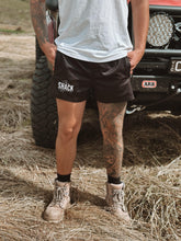 Load image into Gallery viewer, Footy Shorts with pockets - Black/Orange Camo
