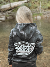 Load image into Gallery viewer, OG Camo Hoodie - Gunmetal Grey/Pink Logo
